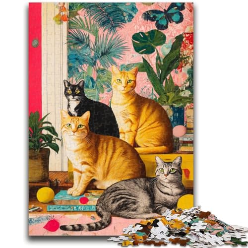 1000-teiliges Puzzle für Erwachsene und Jugendliche, Katzenkunst, Lernspiel, Herausforderung, Spielzeug, Wanddekoration, einzigartige Geburtstags, 50x75cm 1000-teiliges Puzzle für Erwachsene und Jugendliche, Katzenkunst, Lernspiel, Herausforderung, Spielzeug, Wanddekoration, einzigartige Geburtstags, 50x75cm von LYXIANY
