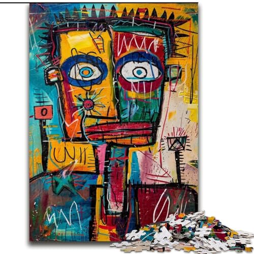1000-teiliges Puzzle für Erwachsene und Jugendliche, Kunst im Basquiat-Stil, Quizspiel zur Stärkung der Liebe zwischen Paaren für Kinder ab 14 Jahren (Größe 50x75cm) von LYXIANY