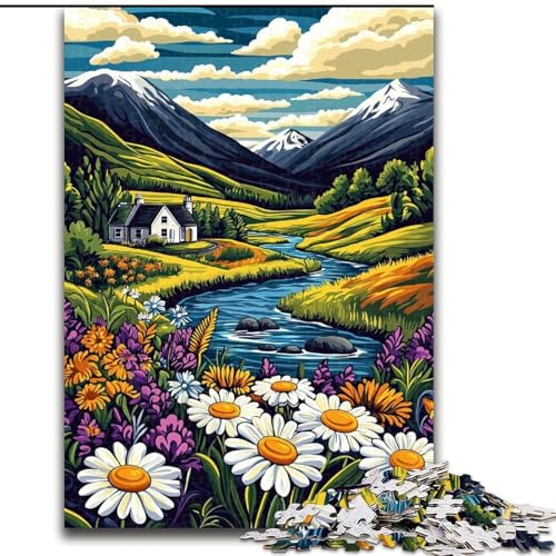 1000-teiliges Puzzle für Erwachsene und Jugendliche, Landschaftskunst, dekomprimierendes intellektuelles Lernspielzeug, ganze Familie (Größe 26x38cm) von LYXIANY