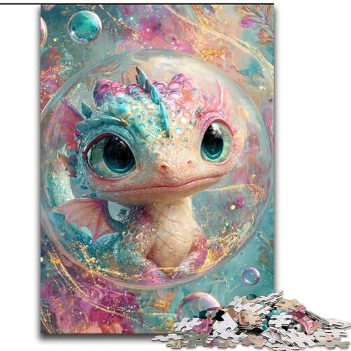 1000-teiliges Puzzle für Erwachsene und Jugendliche, Magischer Drache, Quizspiel zur Stärkung der Liebe zwischen Paaren für Kinder ab 14 Jahren (Größe 50x75cm) von LYXIANY
