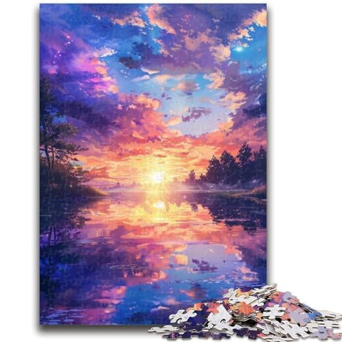 1000-teiliges Puzzle für Erwachsene und Jugendliche, Malen, ruhiger Himmel, Lernspielzeug, Familienspiele, Geschenke für Freunde und Familie, 50x75cm von LYXIANY
