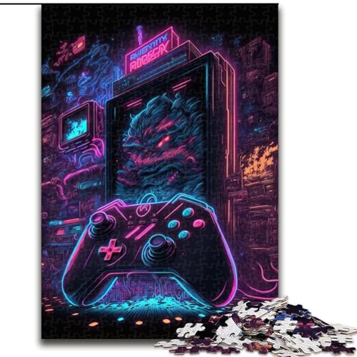 1000-teiliges Puzzle für Erwachsene und Jugendliche, Neon-Spiel, anspruchsvolles Spiel und Familienspiel mit vollständig ineinandergreifenden, zufällig geformten Teilen (Größe 26x38cm) von LYXIANY