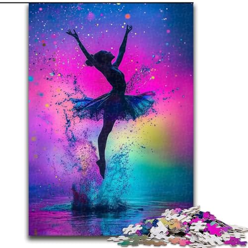 1000-teiliges Puzzle für Erwachsene und Jugendliche, Ölgemälde Einer Balletttänzerin, Quizspiel zur Stärkung der Liebe zwischen Paaren für Kinder ab 14 Jahren (Größe 50x75cm) von LYXIANY