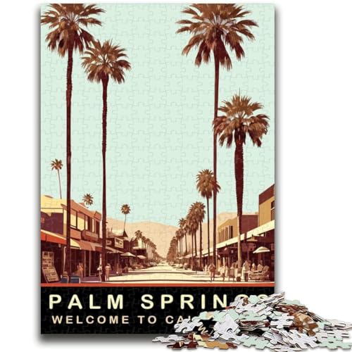 1000-teiliges Puzzle für Erwachsene und Jugendliche, Palm Springs-Spielzeug, Lernspiele, Stressabbau, Eltern-Kind-Interaktion, für Kinder ab 14 Jahren (Größe 38x26cm) von LYXIANY