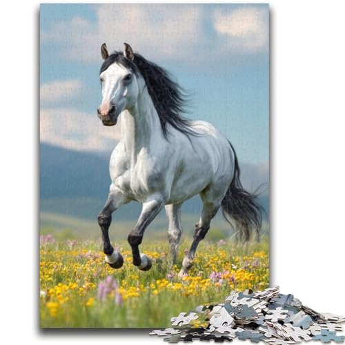 1000-teiliges Puzzle für Erwachsene und Jugendliche, Pferd zwischen Blumen, für 14+, schwer zu vervollständigen, Aber lustiges und humorvolles Geburtstagsgeschenk, 50x75cm 1000-teiliges Puzzle für Erwachsene und Jugendliche, Pferd zwischen Blumen, für 14+, schwer zu vervollständigen, Aber lustiges und humorvolles Geburtstagsgeschenk, 50x75cm von LYXIANY