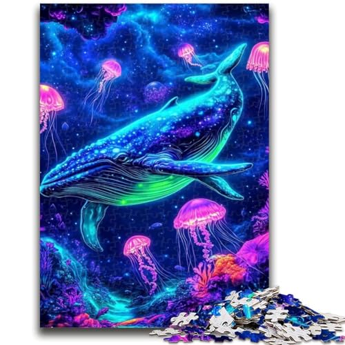 1000-teiliges Puzzle für Erwachsene und Jugendliche, Psychedelischer Wal, für Kinder ab 14 Jahren, Familienspiele, Weihnachtsspiele, Geschenke für Frauen, 26x38cm 1000-teiliges Puzzle für Erwachsene und Jugendliche, Psychedelischer Wal, für Kinder ab 14 Jahren, Familienspiele, Weihnachtsspiele, Geschenke für Frauen, 26x38cm von LYXIANY