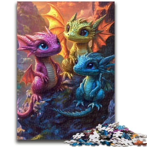 1000-teiliges Puzzle für Erwachsene und Jugendliche, Regenbogendrache, Babyspielzeug, Lernspiele, Stressabbau, geeignet für die Schreibtischdekoration, 50x75cm 1000-teiliges Puzzle für Erwachsene und Jugendliche, Regenbogendrache, Babyspielzeug, Lernspiele, Stressabbau, geeignet für die Schreibtischdekoration, 50x75cm von LYXIANY