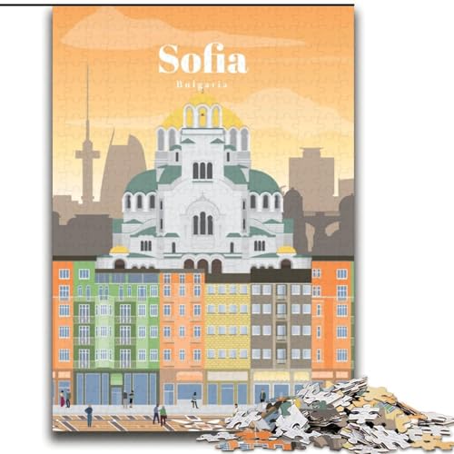 1000-teiliges Puzzle für Erwachsene und Jugendliche, Reise nach Sofia, lustige Spiele, Wanddekoration, einzigartige Geburtstags, 38x52cm 1000-teiliges Puzzle für Erwachsene und Jugendliche, Reise nach Sofia, lustige Spiele, Wanddekoration, einzigartige Geburtstags, 38x52cm von LYXIANY