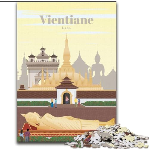 1000-teiliges Puzzle für Erwachsene und Jugendliche, Reise nach Vientiane, lustige Spiele, Wanddekoration, einzigartige Geburtstags, 38x26cm 1000-teiliges Puzzle für Erwachsene und Jugendliche, Reise nach Vientiane, lustige Spiele, Wanddekoration, einzigartige Geburtstags, 38x26cm von LYXIANY
