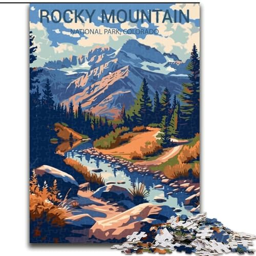 1000-teiliges Puzzle für Erwachsene und Jugendliche, Rocky Mountain National Park, Familienunterhaltungsspielzeug ganze Familie, 38x26cm von LYXIANY