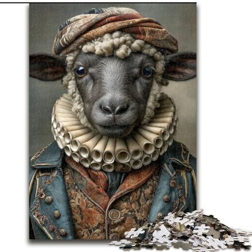1000-teiliges Puzzle für Erwachsene und Jugendliche, Schaf, Quizspiel zur Stärkung der Liebe zwischen Paaren für Kinder ab 14 Jahren (Größe 26x38cm) von LYXIANY