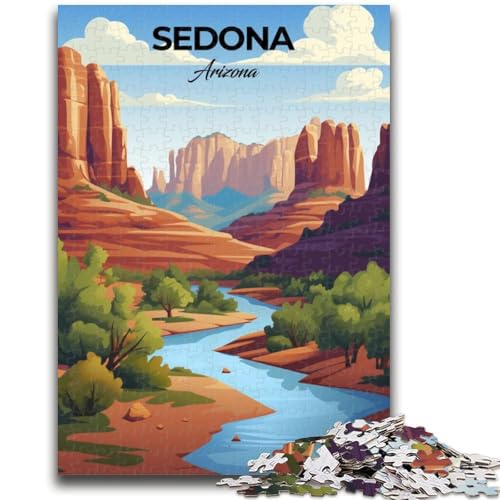 1000-teiliges Puzzle für Erwachsene und Jugendliche, Sedona, Arizona-Reise, für Personen ab 14 Jahren, unmögliches Spiel, Weihnachts- und Geburtstagsgeschenk (Größe 38x26cm) von LYXIANY
