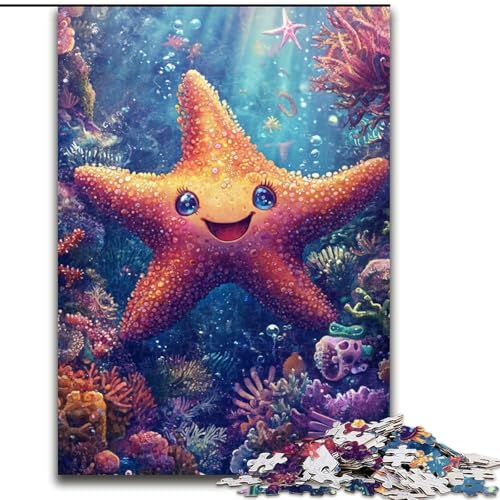 1000-teiliges Puzzle für Erwachsene und Jugendliche, Seestern, für Kinder ab 14 Jahren, Mitmachspiel, Weihnachtsspiel, Geschenke (Größe 50x75cm) von LYXIANY