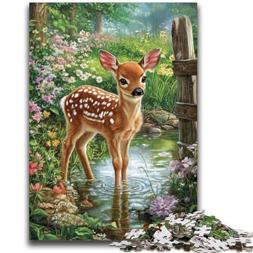 1000-teiliges Puzzle für Erwachsene und Jugendliche, Sikahirschjunges, Spielzeug, Lernspiele, Stressabbau, geeignet als Schreibtischdekoration, 38x26cm von LYXIANY