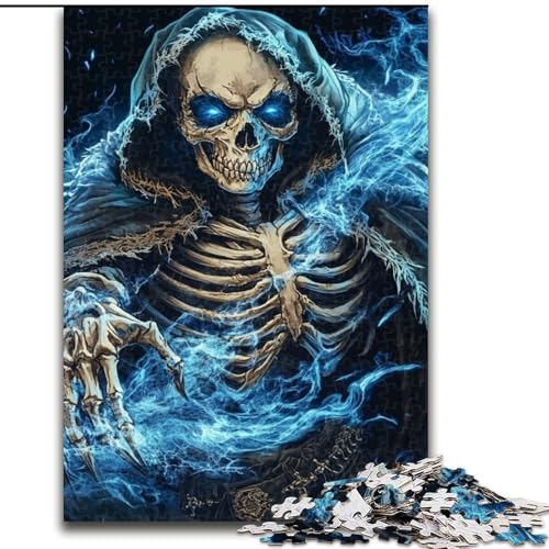 1000-teiliges Puzzle für Erwachsene und Jugendliche, Skelett-Tod, Quizspiel zur Stärkung der Liebe zwischen Paaren für Kinder ab 14 Jahren (Größe 50x75cm) von LYXIANY