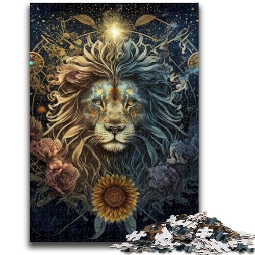 1000-teiliges Puzzle für Erwachsene und Jugendliche, Sonnenblumen-Stolz-Löwe, hilft dem Gehirn, süchtig machendes Spielzeug zu trainieren, um Geduld zu fördern, geeignet für Paare, 50x75cm 1000-teiliges Puzzle für Erwachsene und Jugendliche, Sonnenblumen-Stolz-Löwe, hilft dem Gehirn, süchtig machendes Spielzeug zu trainieren, um Geduld zu fördern, geeignet für Paare, 50x75cm von LYXIANY