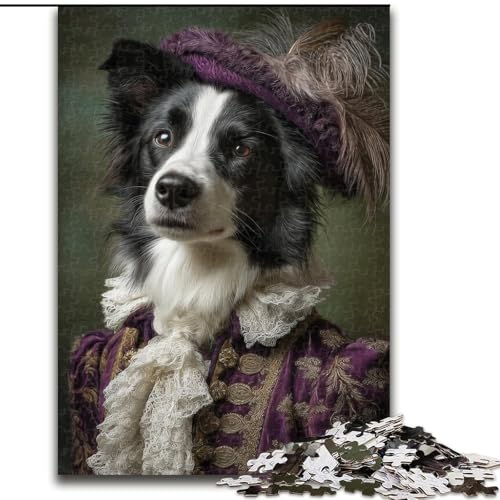 1000-teiliges Puzzle für Erwachsene und Jugendliche, Tier-Border-Collie, Lernspiele, Heimdekoration, Geburtstagsgeschenk, Geschenke, Wandkunst, 38x26cm von LYXIANY