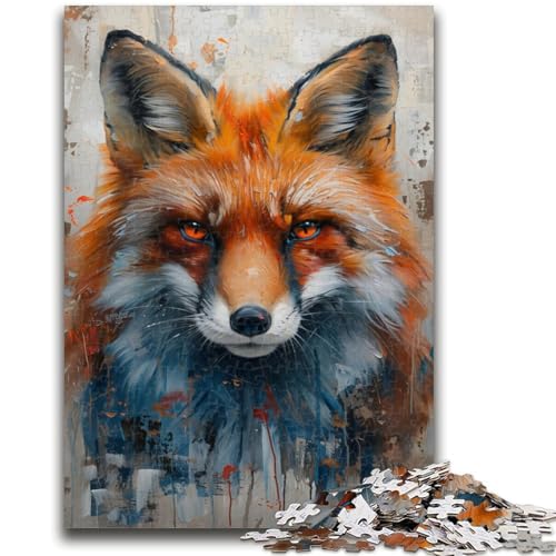 1000-teiliges Puzzle für Erwachsene und Jugendliche, Tierfuchs, ab 14 Jahren, Denkspiel, Weihnachts- und Geburtstagsgeschenke, 26x38cm von LYXIANY