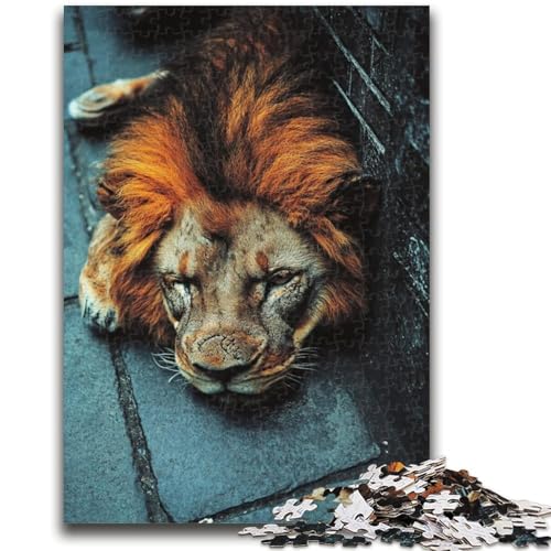1000-teiliges Puzzle für Erwachsene und Jugendliche, Tierlöwe, ab 14 Jahren, Denkspiel, Weihnachts- und Geburtstagsgeschenke, 26x38cm von LYXIANY