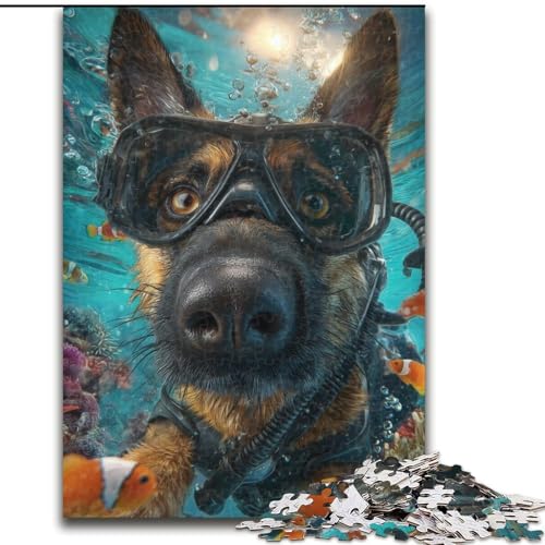 1000-teiliges Puzzle für Erwachsene und Jugendliche, Unterwasserhund, schwierige Herausforderung zum Stressabbau, mit passendem Poster und Quizblatt, 38x26cm 1000-teiliges Puzzle für Erwachsene und Jugendliche, Unterwasserhund, schwierige Herausforderung zum Stressabbau, mit passendem Poster und Quizblatt, 38x26cm von LYXIANY
