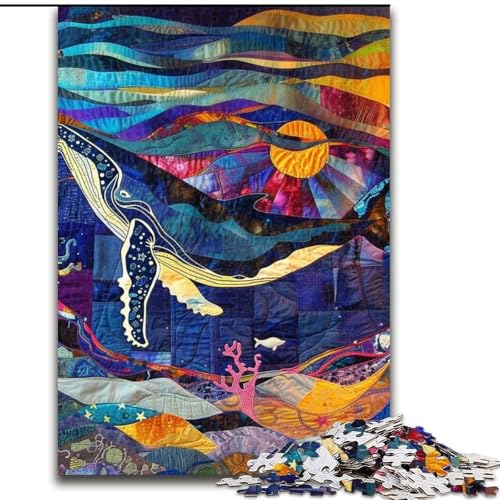 1000-teiliges Puzzle für Erwachsene und Jugendliche, Wal, Quizspiel, Wanddekoration, einzigartige Geburtstags, 50x75cm 1000-teiliges Puzzle für Erwachsene und Jugendliche, Wal, Quizspiel, Wanddekoration, einzigartige Geburtstags, 50x75cm von LYXIANY