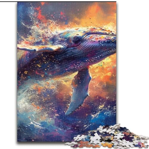 1000-teiliges Puzzle für Erwachsene und Jugendliche, Wale auf dem Meeresboden, Lernspielzeug, Familienspiele, einzigartige Geburtstags- und Geschenkideen (Größe 50x75cm) von LYXIANY
