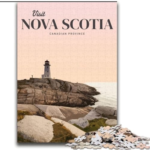 1000-teiliges Puzzle für Erwachsene und Jugendliche, besuchen Sie Nova Scotia, Lernspiele, Heimdekoration, einzigartige Heimdekoration und Geschenke, 38x52cm 1000-teiliges Puzzle für Erwachsene und Jugendliche, besuchen Sie Nova Scotia, Lernspiele, Heimdekoration, einzigartige Heimdekoration und Geschenke, 38x52cm von LYXIANY