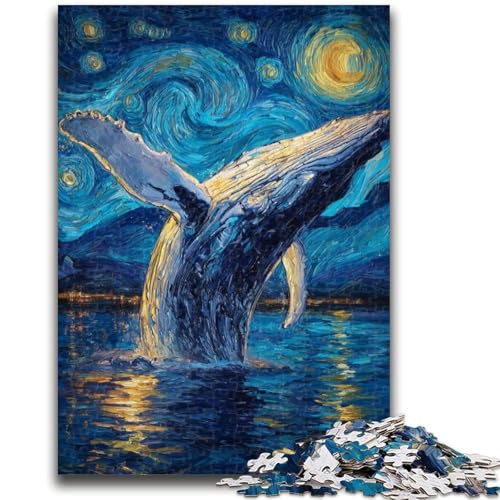 1000-teiliges Puzzle für Erwachsene und Jugendliche, geheimnisvoller Wal, Stressabbau, schwierige Herausforderung, stärkt die Liebe zwischen Paaren, 26x38cm 1000-teiliges Puzzle für Erwachsene und Jugendliche, geheimnisvoller Wal, Stressabbau, schwierige Herausforderung, stärkt die Liebe zwischen Paaren, 26x38cm von LYXIANY