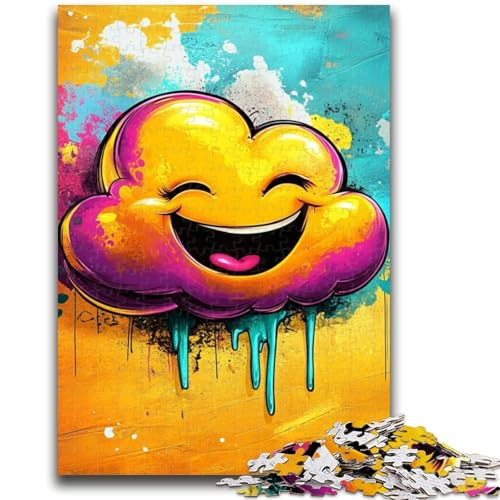 1000-teiliges Puzzle für Erwachsene und Jugendliche, gelbe Wolken, für Lernspiele, Herausforderungsspielzeug, einzigartige Heimdekoration und Geschenke, 50x75cm von LYXIANY