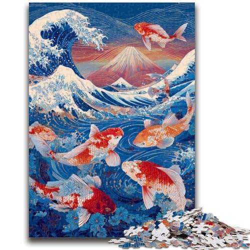 1000-teiliges Puzzle für Erwachsene und Jugendliche, japanische Koi-Figuren, helfen dem Gehirn, süchtig machendes Spielzeug zu trainieren und die Geduld der Eltern-Kind-Interaktion zu fördern, 50x75cm 1000-teiliges Puzzle für Erwachsene und Jugendliche, japanische Koi-Figuren, helfen dem Gehirn, süchtig machendes Spielzeug zu trainieren und die Geduld der Eltern-Kind-Interaktion zu fördern, 50x75cm von LYXIANY