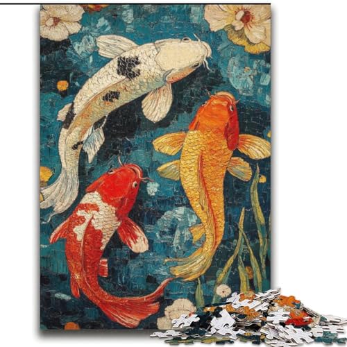 1000-teiliges Puzzle für Erwachsene und Jugendliche, japanische Koi-Figuren, hilft dem Gehirn beim Trainieren, süchtig machendes Spielzeug zur Förderung der Geduld, Geschenk zum Geburtstag, 38x52cm 1000-teiliges Puzzle für Erwachsene und Jugendliche, japanische Koi-Figuren, hilft dem Gehirn beim Trainieren, süchtig machendes Spielzeug zur Förderung der Geduld, Geschenk zum Geburtstag, 38x52cm von LYXIANY