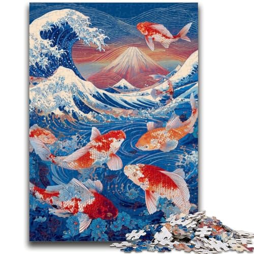 1000-teiliges Puzzle für Erwachsene und Jugendliche, japanische Koi-Figuren helfen dem Gehirn, süchtig machendes Spielzeug zu trainieren und Geduld zu fördern, Wanddekoration, 26x38cm 1000-teiliges Puzzle für Erwachsene und Jugendliche, japanische Koi-Figuren helfen dem Gehirn, süchtig machendes Spielzeug zu trainieren und Geduld zu fördern, Wanddekoration, 26x38cm von LYXIANY