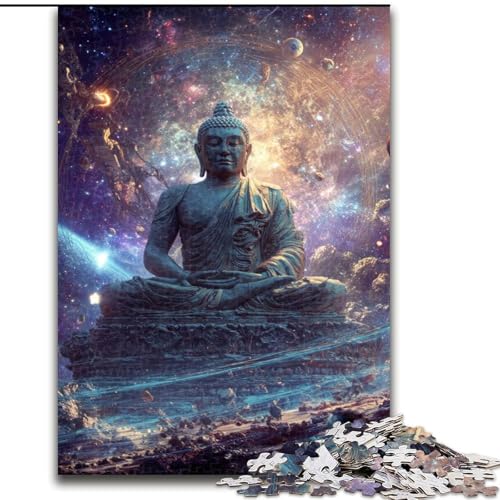 1000-teiliges Puzzle für Erwachsene und Jugendliche, kosmische Buddha-Statue, Quizspiel zur Stärkung der Liebe zwischen Paaren für Kinder ab 14 Jahren (Größe 50x75cm) von LYXIANY