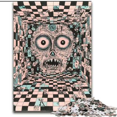 1000-teiliges Puzzle für Erwachsene und Jugendliche, psychedelische Kunst, Spielzeug, Lernspiele, Stressabbau, einzigartige Heimdekoration und Geschenke (Größe 26x38cm) von LYXIANY