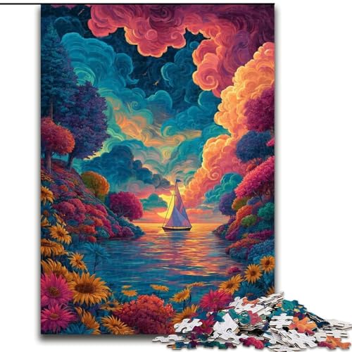 1000-teiliges Puzzle für Erwachsene und Jugendliche, psychedelisches Boot, Lernspielzeug, Familienspiele, geeignet als Schreibtischdekoration, 38x26cm 1000-teiliges Puzzle für Erwachsene und Jugendliche, psychedelisches Boot, Lernspielzeug, Familienspiele, geeignet als Schreibtischdekoration, 38x26cm von LYXIANY