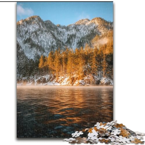 1000-teiliges Puzzle für Erwachsene und Jugendliche, wunderschöne Berge und Seen, Quizspiel zur Stärkung der Liebe zwischen Paaren für Kinder ab 14 Jahren (Größe 50x75cm) von LYXIANY