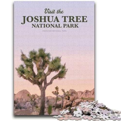 1000-teiliges Puzzle für Erwachsene und Jugendliche Besuchen Sie Joshua Tree Toys Lernspiele zum Stressabbau Eltern-Kind-Interaktion für Kinder ab 14 Jahren (Größe 38x52cm) von LYXIANY