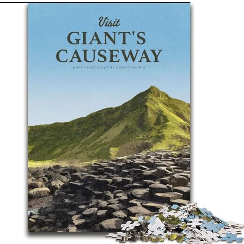 1000-teiliges Puzzle für Erwachsene und Jugendliche Besuchen Sie das Giant's Causeway-Quizspiel, ganze Familie (26x38cm),1000 Teile von LYXIANY