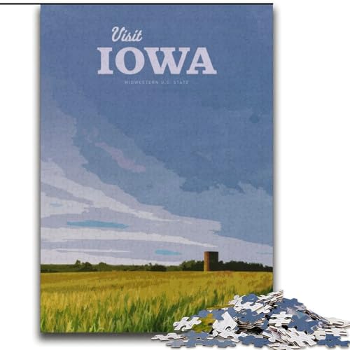 1000-teiliges Puzzle für Erwachsene und Jugendliche Besuchen Sie das Iowa-Quizspiel, ganze Familie (38x52cm),1000 Teile von LYXIANY