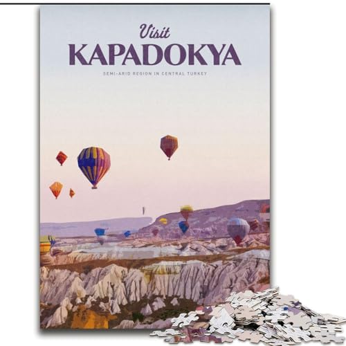 1000-teiliges Puzzle für Erwachsene und Jugendliche Besuchen Sie das Kapadokya-Quizspiel, ganze Familie (26x38cm),1000 Teile von LYXIANY