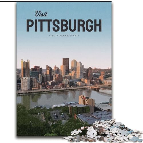 1000-teiliges Puzzle für Erwachsene und Jugendliche Besuchen Sie das Pittsburgh-Quizspiel, ganze Familie (26x38cm),1000 Teile von LYXIANY
