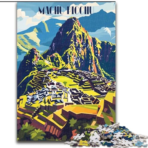 1000-teiliges Puzzle für Erwachsene und Jugendliche Lebendiges Machu Picchu-Quizspiel, ganze Familie (26x38cm),1000 Teile von LYXIANY