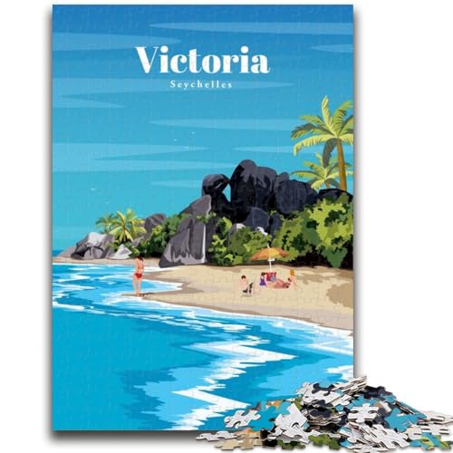 1000-teiliges Puzzle für Erwachsene und Jugendliche Reise auf die Seychellen für Kinder ab 14 Jahren Unmögliches Spiel Weihnachts- und Geburtstagsgeschenk (Größe 50x75cm) von LYXIANY