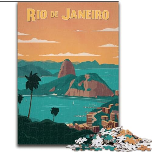 1000-teiliges Puzzle für Erwachsene und Jugendliche Rio De Janeiro-Quizspiel ganze Familie (26x38cm),1000 Teile von LYXIANY