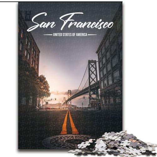 1000-teiliges Puzzle für Erwachsene und Jugendliche San Francisco-Quizspiel ganze Familie (50x75cm),1000 Teile von LYXIANY