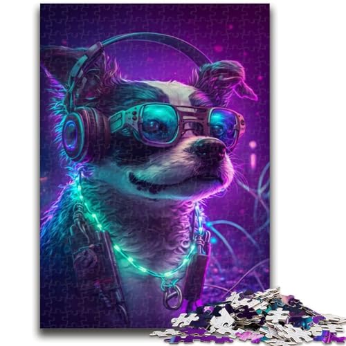 1000-teiliges Puzzle für Erwachsene und Teenager, Cooler Hund spielt Musik, anspruchsvoll zu vervollständigen, Aber lustig und humorvoll, Geburtstagsgeschenk, Geschenke, Wandkunst, 50x75cm 1000-teiliges Puzzle für Erwachsene und Teenager, Cooler Hund spielt Musik, anspruchsvoll zu vervollständigen, Aber lustig und humorvoll, Geburtstagsgeschenk, Geschenke, Wandkunst, 50x75cm von LYXIANY