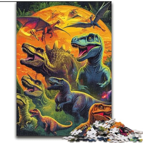 1000-teiliges Puzzle für Erwachsene und Teenager, Dschungel-Dinosaurier, Spielzeug, Lernspiele, Stressabbau, einzigartige Heimdekoration und Geschenke (Größe 50x75cm) von LYXIANY