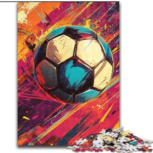 1000-teiliges Puzzle für Erwachsene und Teenager, Fußball-Lernspielzeug, Familienspiele, Geschenke für Freunde und Familie (Größe 26x38cm) von LYXIANY