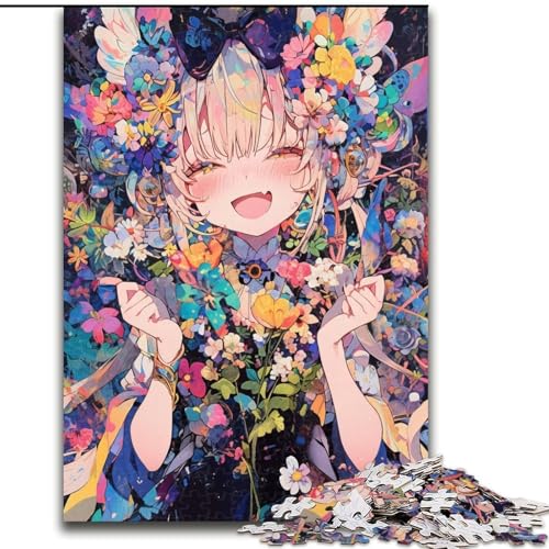 1000-teiliges Puzzle für Erwachsene und Teenager, Japanisches Anime-Mädchen, Lernspiele, Heimdekoration ganze Familie (Größe 26x38cm) von LYXIANY