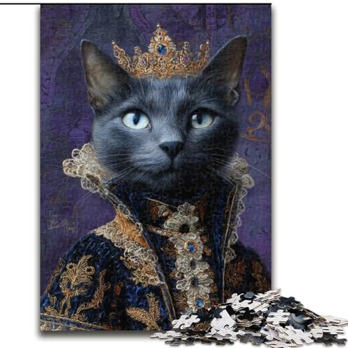 1000-teiliges Puzzle für Erwachsene und Teenager, Katze aus Einer aristokratischen Familie, entspannendes intellektuelles Lernspielzeug, ganze Familie (Größe 26x38cm) von LYXIANY